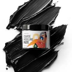 Coarse Texture Paste Modeling Paste Acrylic Medium Art Black Matte 500ml
