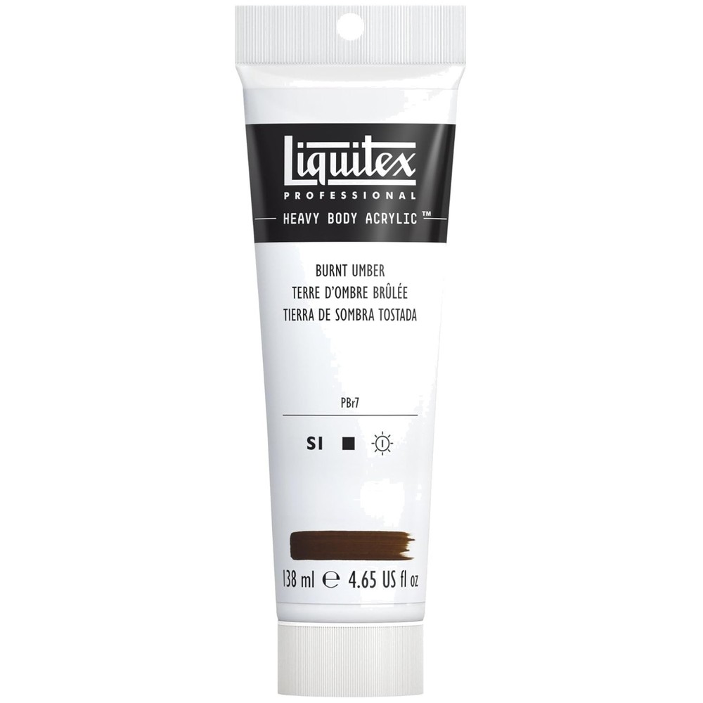 High Viscosity Acrylic Paint, 4.65oz Tube, Burnt Umber