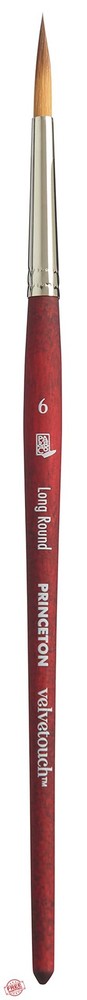 Princeton Velvetouch 3950 Size 6 Round Scarlet