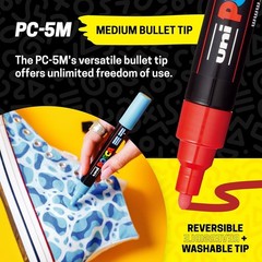 Paint Markers, 5M Medium Acrylic Markers with Reversible Tips, Artist Recomme…