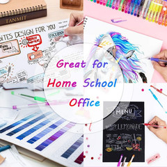 Glitter Gel Pens, 33 Colors Neon Glitter Pens Set Gel Art Markers with 40% More