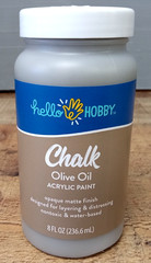 Hello Hobby Chalk Acrylic Paint 8 fl oz – Olive Oil Opaque Matte Finish