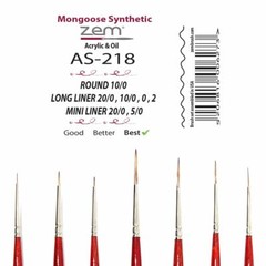 AS-218 Mongoose Synthetic Liners Brush Set 7 pcs