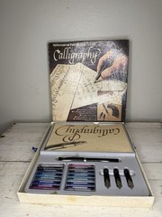Vintage Sheaffer Calligraphy Set, Fountain Pen Writing Kit with Nibs & Ink Cartr