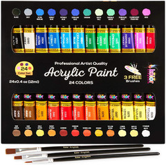 24 Colors Paint DIY Acrylic Paint Set for Hobby Model Painting Artists