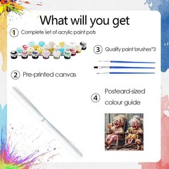 Grandmother Paint by Numbers Kits for Adults,Nana Easy Adult Painting by Number