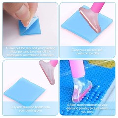 Harewu 80pcs Diamond Painting Glue Clay, Colorful Clay Wax multicoloured