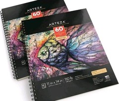 2-Pack 11×14 Inches 60 Sheets Mixed Media Sketchbook 110 lb Acid-Free