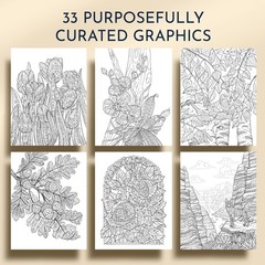 Flower Coloring Book for Adults with 31 Botanical Designs and Virtue Prompts …