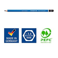 24 Set Drawing Pencils Mars Lumograph Art Metal Case Break-Resistant Bonded Lead