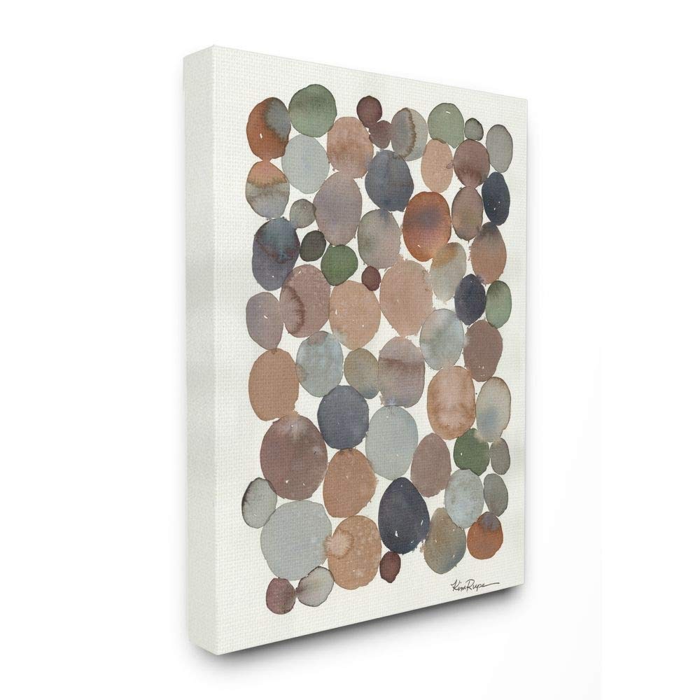 Stupell Industries Earth Tone Organic Circles Abstract Cobblestone Design, Desig