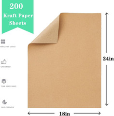 18”X 24”Kraft Paper Sheets Bulk Brown Paper Large Craft Paper for Arts, Drawing,