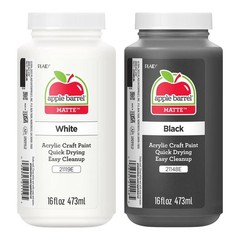 Acrylic Paint Set, Includes 2 x 16 fl oz White and Black Paint