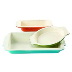 Gibson ColorSplash Imbue 3 Piece Carbon Steel Nonstick Bakeware Set in Assort…