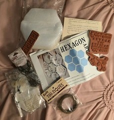 Hexagon Art Quilt Kit Handmade