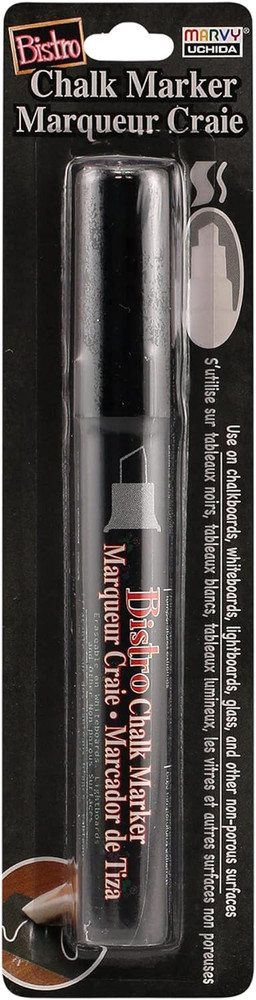 483-C-1 Chisel Tip Bistro Chalk Marker, Black