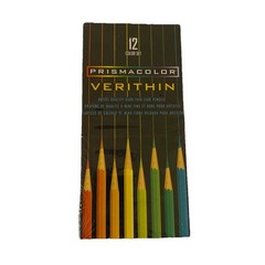 Prismacolor Verithin Colored Pencil Set, 12-Colors NEW OLD STOCK 1997 Sealed