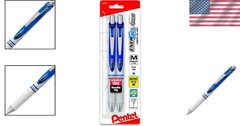 High-Performance EnerGel Retractable Gel Pens 0.7mm Needle Tip, Blue – 2 Pack