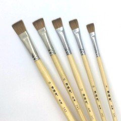 XDT#242 Artist Paint Art Brush 5pc Top Quality Pure Red Kolinsky Oil Watercolor