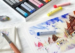 128324 Goldfaber Studio Soft Pastel Chalks Pack of 24 Assorted Colours