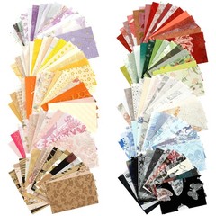160 Sheets Floral Textured Scrapbook Papers and Mesh Fabric Multicolor