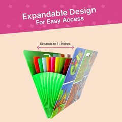 My Art Place Expandable Color-Tabbed Portable Art Storage Portfolio with Deco…