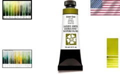Green Gold Watercolor Paint for Artists, 15ml Tube