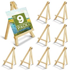 9 Pack 9 Inch Mini Wooden Display Easels, A-Shaped Mini Easel Stand for Small…