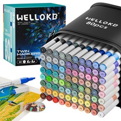 80 Colors Dual Tip Acrylic Paint Markers, Fabric Markers, Brush Tip Permanent…