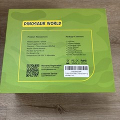 TECBOSS Dinosaur 3D Pen Kids Drawing Printing Art Craft Toy Set Filament Stencil