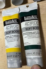 Lot 11 Liquitex Basics Acrylic Paints B & W & Colors Soft Heavy Body Buff Ti