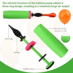 2Pack Balloon Pump Handheld,Dual Action Manual Air Inflator for green