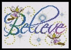 Tobin DW9795 14 Count Believe Counted Cross Stitch Kit, 5 by 7-Inch