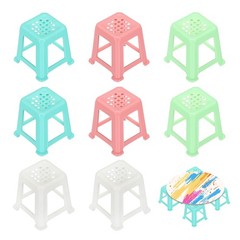 8Pcs Mini Canvas Stands for Painting, Small Canvas Stands, Blue/Pink/White/Green