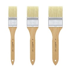 XDT#2827-1 Hake Art Brush Set 3Pc #3#4#5 Hog Acrylic Oil Watercolor