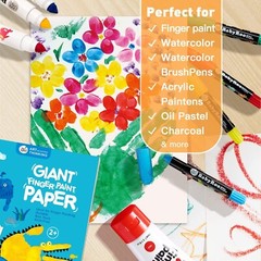 Premium 30-Sheet Finger Paint Paper Pad for Creative Kids – 10.3*14.6 inches