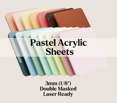 Pastel Acrylic Sheet 12×19 (1/8 in) – Assorted Colors – Plexiglass PMMA