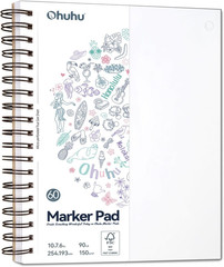 Ohuhu Double-Sided Marker Pad Art Sketchbook Bleedproof – 7×10 Large Paper