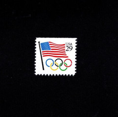 1991 Choice of Booklet, Pane BK186/2528a! Flag & Olympic Rings MNH US Stamps