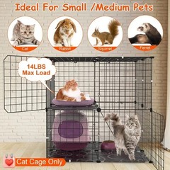 2Tier Cat Cage Playpen Indoor Pet Enclosures Kitten Kennel House Detachable Cat