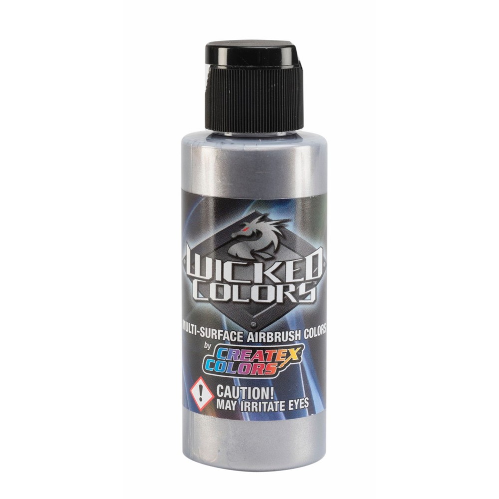 Createx Wicked Colors W351 Silver 2oz. water-based universal airbrush paint