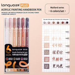 Languo 6/24/36/54/72/90 Colors Acrylic Painting Handbook Pens Multi-Color Gel Pe
