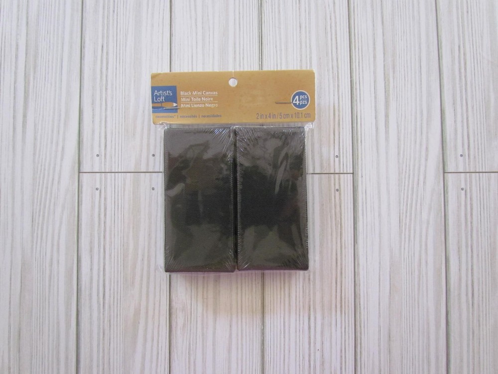 Artists Loft Black Mini Canvas Panel set of 4 pcs 2″x4″