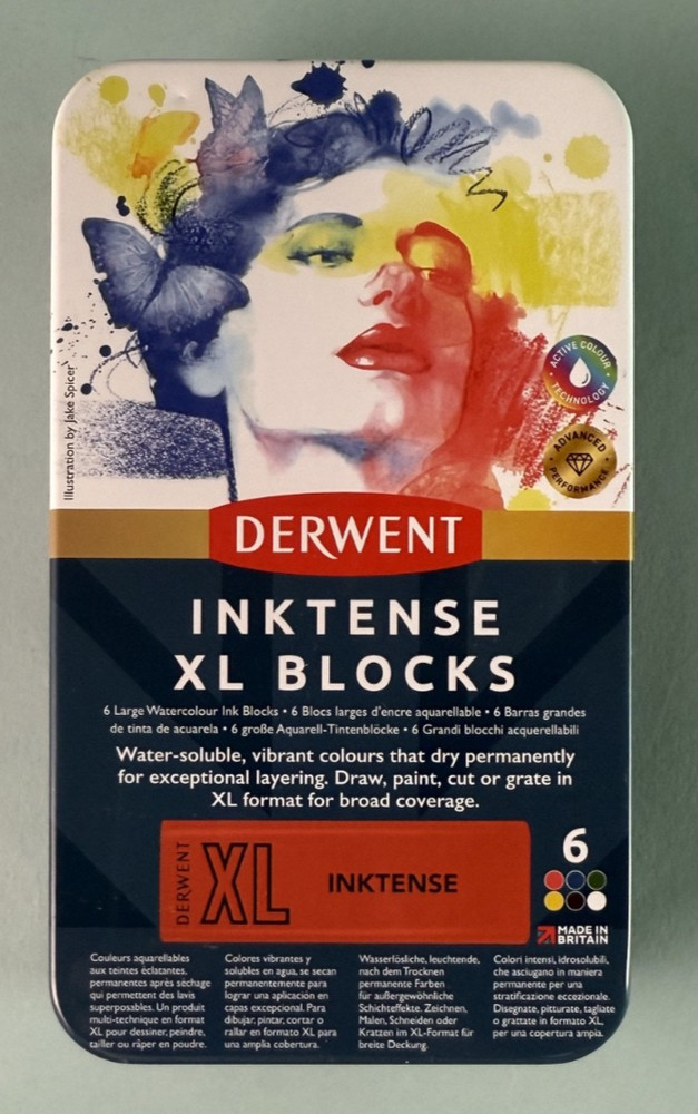 DERWENT inktense XL blocks- 6 Colors- New