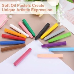 16PCS Oil Pastels Set, Soft Oil Colored Drawing Pastels, Green