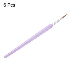 6pcs Detail Paint Brushes 19mm Nylon Miniature Painting Brush(5#), Purple