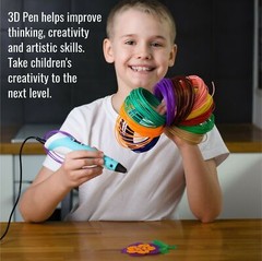 3D Print Drawing Pen Set + 25M 5 colors PLA Filaments Kids Birthday XMAS Gift