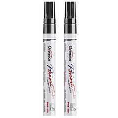 Permanent Paint Pens Markers – 2 Pack Single color Oil Based Paint Black