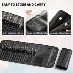 15 Pcs Micro Detail Paint Brushes Set with Portable Case for Oil Watercolor A…