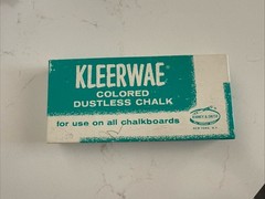 Vintage Colored Dustless Chalk 12 Pieces Binney & Smith Kleerwae New in Box